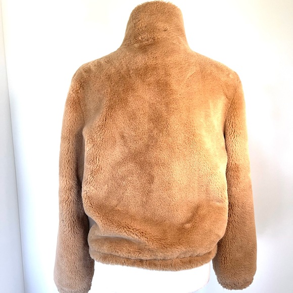 Revolves Bubish Orlando Faux Fur Moto Beige Jacket - Picture 11 of 13